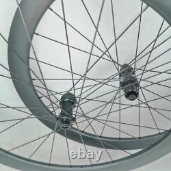 700C Road Bike Carbon Wheelset Straight Pull Spoke Bike Wheels Center Lock Hub