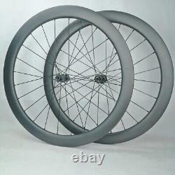 700C Road Bike Carbon Wheelset Straight Pull Spoke Bike Wheels Center Lock Hub