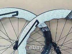 700C Road Bike Disc Brake Carbon Wheelset Width 25mm Clincher/Tubeless/Tubular