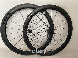 700C Road Bike Full carbon fibre Bicycle Wheelset Tubeless rims V brake 50wheel