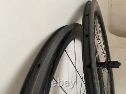 700C Road Bike Full carbon fibre Bicycle Wheelset Tubeless rims V brake 50wheel