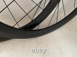 700C Road Bike Full carbon fibre Bicycle Wheelset Tubeless rims V brake 50wheel