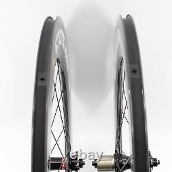 700C Road Bike Matt UD Full Carbon Bicycle Disc Brake Wheelset Rim 38/50/60/88mm