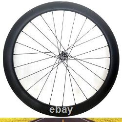 700C Road Bike Rear Wheelset Carbon Tubeless Clincher Bicycle Wheel HG XD XDR