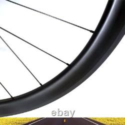 700C Road Bike Rear Wheelset Carbon Tubeless Clincher Bicycle Wheel HG XD XDR