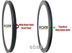 700C Road Bike Rear Wheelset Carbon Tubeless Clincher Bicycle Wheel HG XD XDR