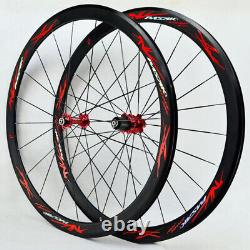 700C Road Bike Wheel Set 40MM Flat Spoke Bearing Road Bicycle Wheels 11 speed