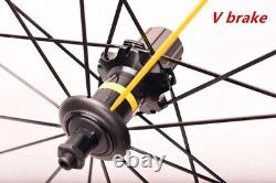 700C Road Bike Wheelset 30/40/50MM Depth V/Disc Brake Straight Pull Hub