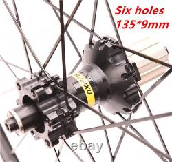 700C Road Bike Wheelsets Thru Axle/QR Six Hole / Center Lock City Bicycle Wheels