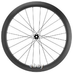 700C Road Disc Brake Wheels 50mm 25mm Clincher Bicycle Carbon Wheelset AXLE THRU