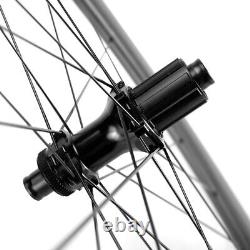 700C Road Disc Brake Wheelset 50mm Depth 28mm Width Tubeless Carbon Wheels