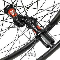 700C Road Disc Carbon Wheels Gravel 38mm Deep Clincher Tubeless 25mm Wide 24H