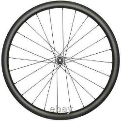 700C Road Disc Carbon Wheels Gravel 38mm Deep Clincher Tubeless 25mm Wide 24H