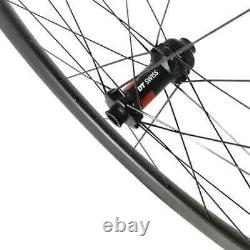 700C Road Disc Carbon Wheels Gravel 38mm Deep Clincher Tubeless 25mm Wide 24H