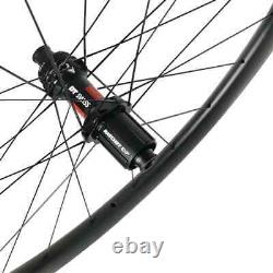 700C Road Disc Carbon Wheels Gravel 38mm Deep Clincher Tubeless 25mm Wide 24H