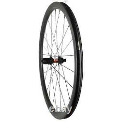 700C Road Disc Carbon Wheels Gravel 38mm Deep Clincher Tubeless 25mm Wide 24H
