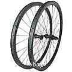 700C Road Disc Carbon Wheels Gravel 38mm Deep Clincher Tubeless 25mm Wide 24H