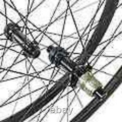 700C Road Disc Carbon Wheels Gravel 38mm Deep Clincher Tubeless 25mm Wide 24H