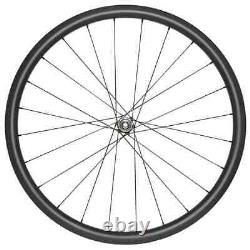 700C Road Gravel Bicycle Disc Carbon Wheels Clincher Tubeless Tapeless 24Hole