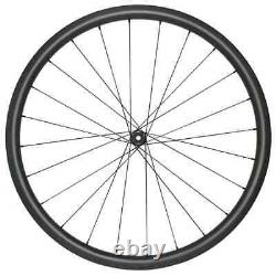 700C Road Gravel Bicycle Disc Carbon Wheels Clincher Tubeless Tapeless 24Hole