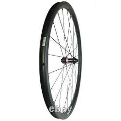 700C Road Gravel Bicycle Disc Carbon Wheels Clincher Tubeless Tapeless 24Hole