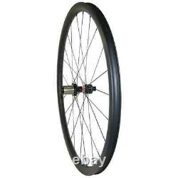 700C Road Gravel Bicycle Disc Carbon Wheels Clincher Tubeless Tapeless 24Hole