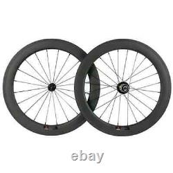 700C Road Racing Carbon Bike Wheelset Aero Spoke Clincher Rim Brake Wheels