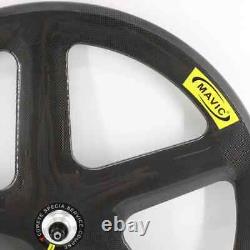 700C Road Track Fixed Gear Bike Carbon 5 Spokes Bicycle Wheelset Clincher Rim