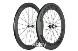 700C Superteam Front 60mm Rear 88mm Carbon Wheelset Road Bike Clincher Wheel R13