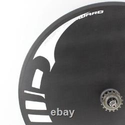 700C Track Fixed Gear Enclosed Wheelset Carbon Fibre Road Bike Disc Brake Rim