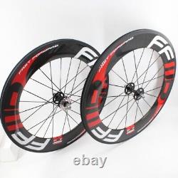 700C Track Fixed Gear Road Bike Wheelset V Brake Carbon Fibre Bicycle Wheels