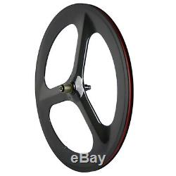 700C Tri Spoke Wheel Road/Track Bike Wheelset Customized 3 Spokes Wheels