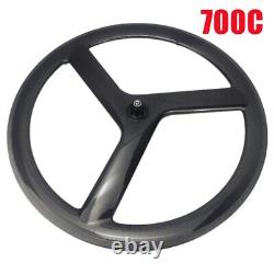 700C Tri Spokes Carbon Wheels Road Bike Wheelset 20MM Width 50MM Depth V Brake