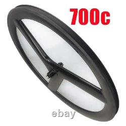 700C Tri Spokes Carbon Wheels Road Bike Wheelset 20MM Width 50MM Depth V Brake