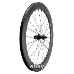 700c 6560 65mm Carbon Bicycle Wheels Road Bike Carbon Wheelset Tubeless Clincher