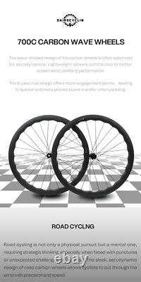 700c 6560 Road Bike Carbon Wheelset 100x12/142x12mm DT Ratchet Structure Hub