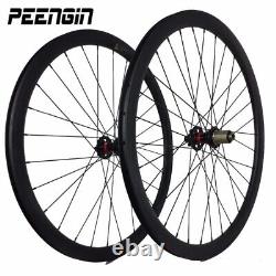 700c Carbon Clincher Bicycle Wheels Road Cyclocross Bike Wheelset Disc Brake