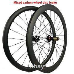 700c Carbon Clincher Bicycle Wheels Road Cyclocross Bike Wheelset Disc Brake