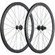 700c Carbon Fiber Road Bike Disc Brake Wheelset Racing Clincher Bicycle Wheel
