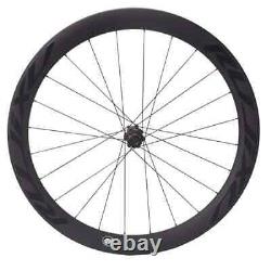 700c Carbon Fiber Road Bike Wheelset Center Lock or 6 Bolt Rim Tubeless Clincher