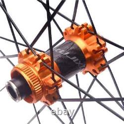 700c Carbon Fiber Road Bike Wheelset Center Lock or 6 Bolt Rim Tubeless Clincher