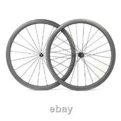 700c Carbon Road Bicycle Wheelset 50x25mm V Brake Clincher Tubular Wheels Glossy