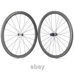 700c Carbon Road Bicycle Wheelset 50x25mm V Brake Clincher Tubular Wheels Glossy