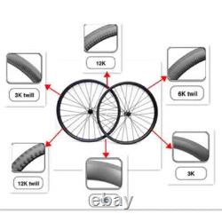 700c Carbon Road Bicycle Wheelset 50x25mm V Brake Clincher Tubular Wheels Glossy