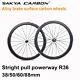700c Carbon Road Bike Wheelset Clincher Bicycle Wheels With Alloy Brake Surface