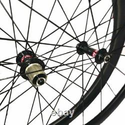 700c Carbon Road Racing Bike Wheelset 23x38/60mm Clincher V Brake Ceramic Hub