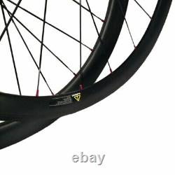 700c Carbon Road Racing Bike Wheelset 23x38/60mm Clincher V Brake Ceramic Hub