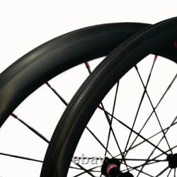 700c Carbon Road Racing Bike Wheelset 23x38/60mm Clincher V Brake Ceramic Hub