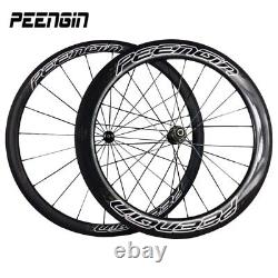 700c Carbon Road Racing Bike Wheelset 23x38/60mm Clincher V Brake Ceramic Hub
