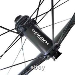 700c Carbon Wheels 30mm Deep 28mm Wide Tubeless Clincher Center Lock HG XDR 24H